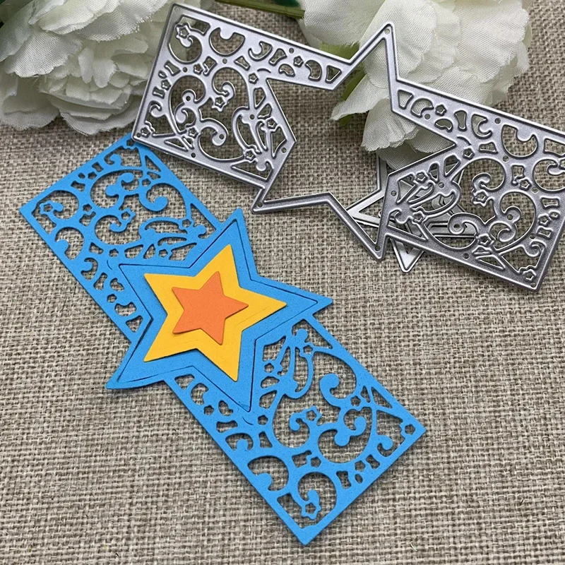 Новые рождественские звезды кружевные металлические трафареты для резки DIY