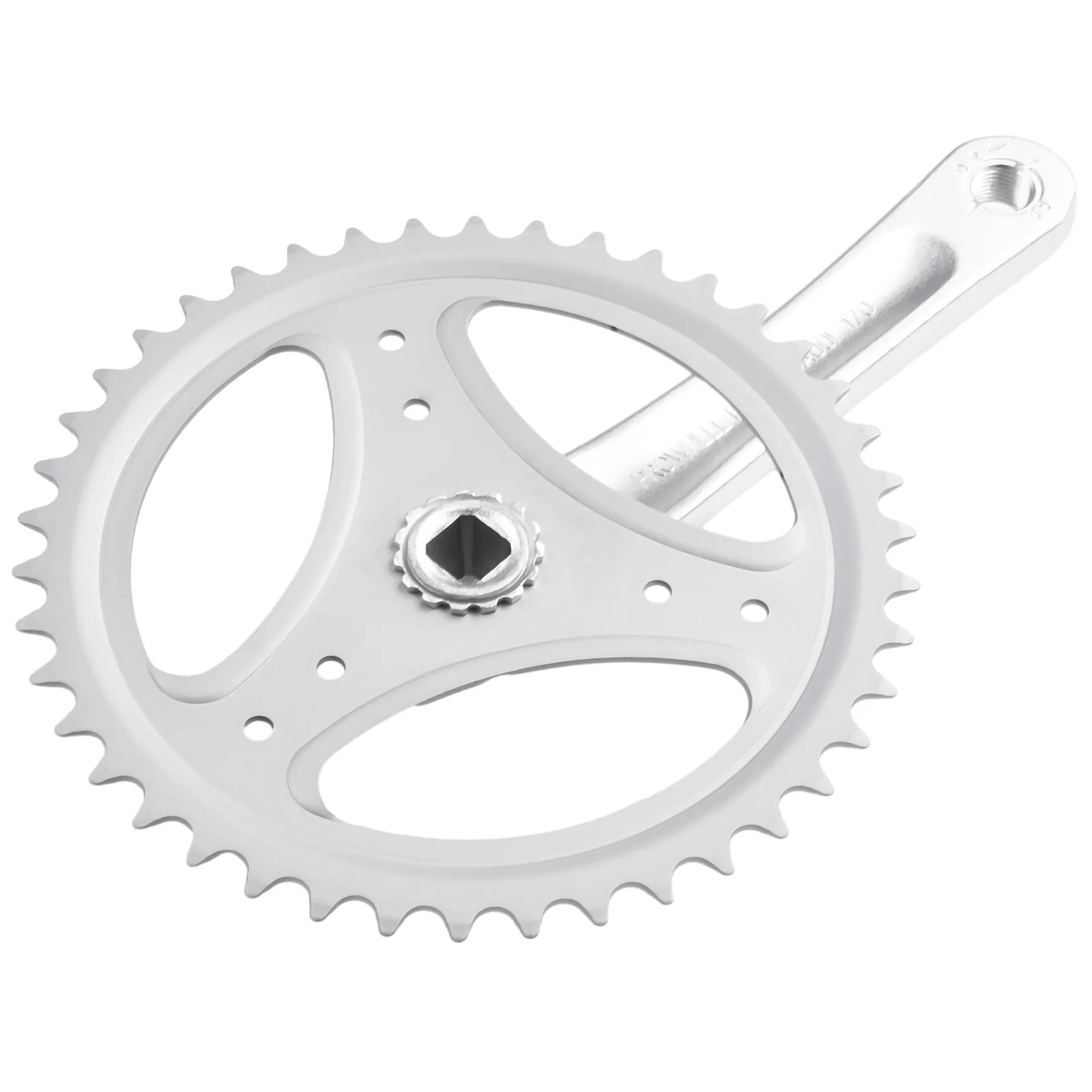 

Bike Crank Crankset Vintage Alloy 170mm 42T Bicycle Chainset Crank Chainwheel Silver Single Speed Disc For Fixie Bikes MTB