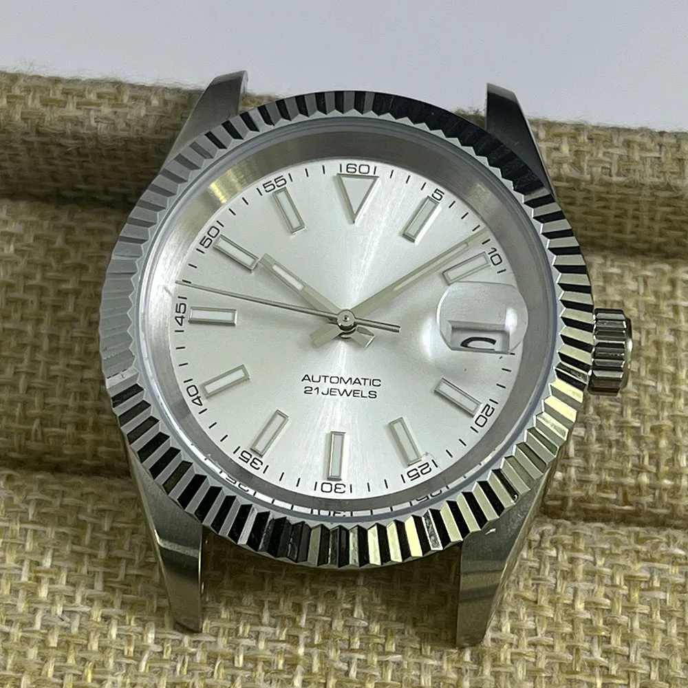 Высококачественные белые автоматические механические часы 39 мм