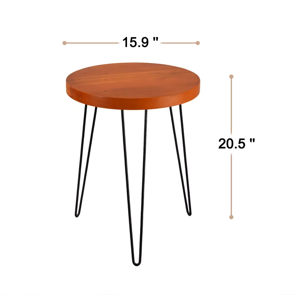 

2023 Round Side Table Wood Top End Table Nightstand/Small Coffee Table for Living Room Accent Tables Cheap for Small Spaces[US-S