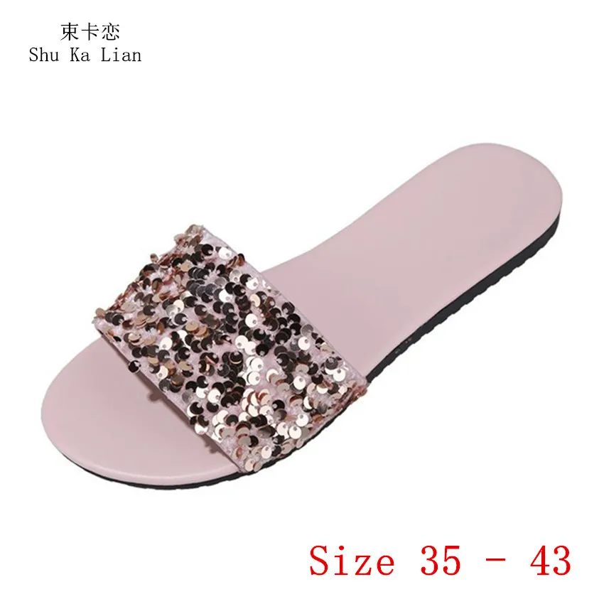 

Шлепанцы женские летние на плоской подошве, сланцы, сандалии, шлепанцы, Размеры 35 - 43