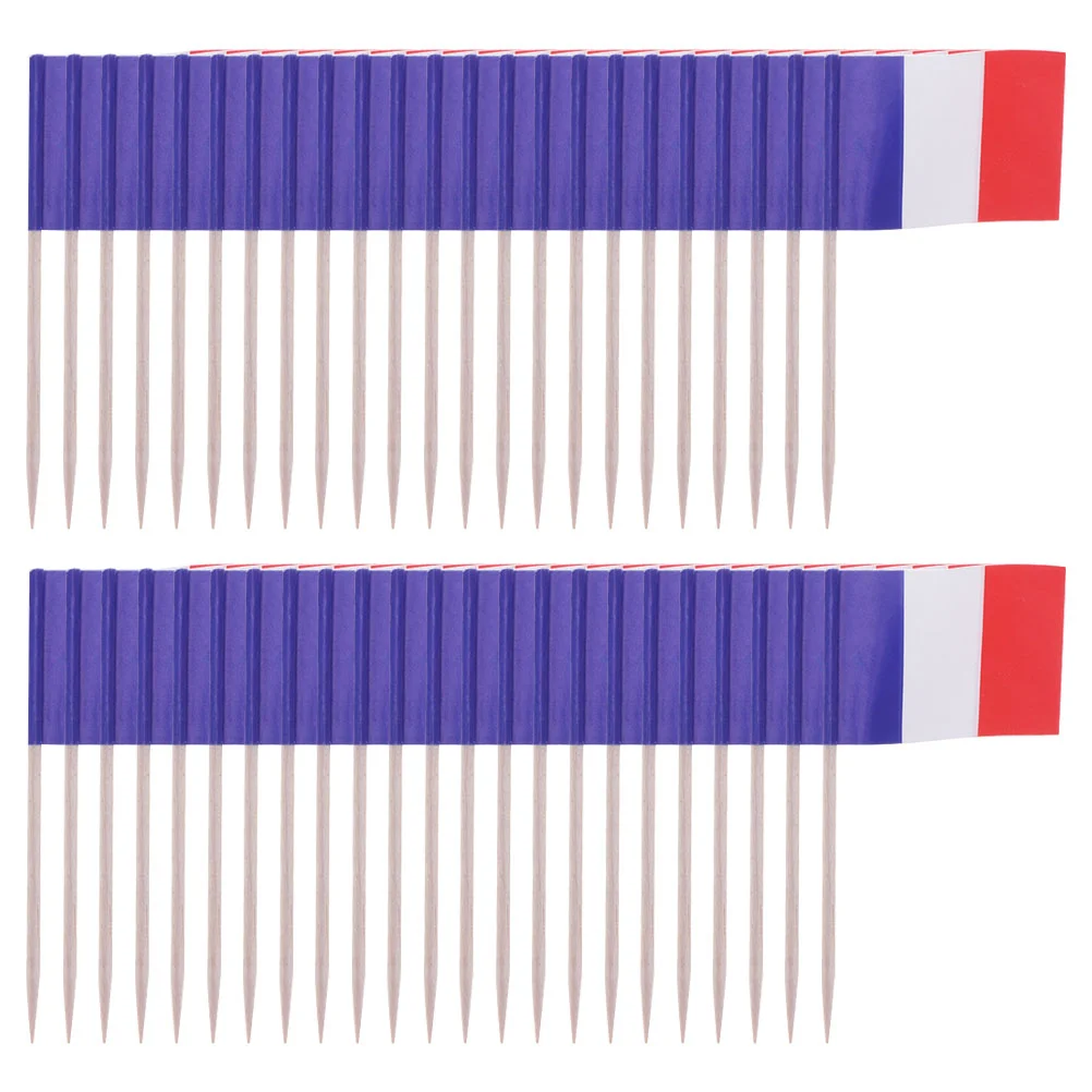 

Flag France Flags Decorative Picks Stick Toothpicktoothpicks Mini Fruit French Solar Outdoor Cake Lights Country Cupcake Labels