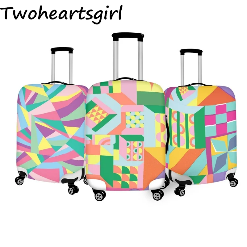 

Twoheartsgirl New Dazzle Colour Geometry Colour Graphics Luggage Covers Suitcase Protective Cover Trolley Case Travel Accessory