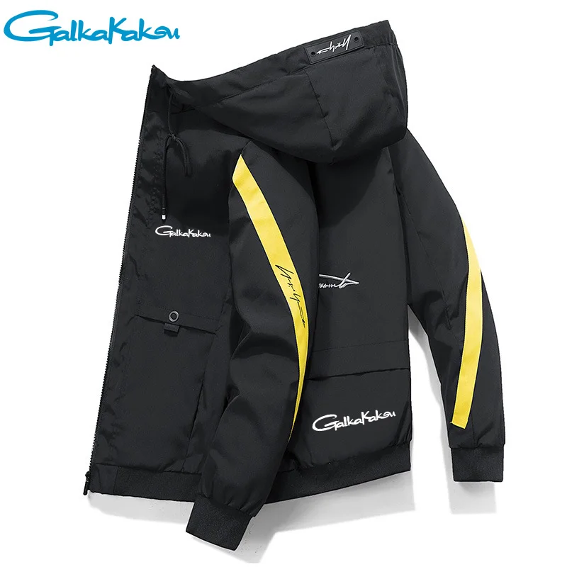 

Men's Jacket Men's Fall New Youth Hooded Jacket Brand Fishing Outdoor Sports Hiking Clothing Loose Large Size Casual Top