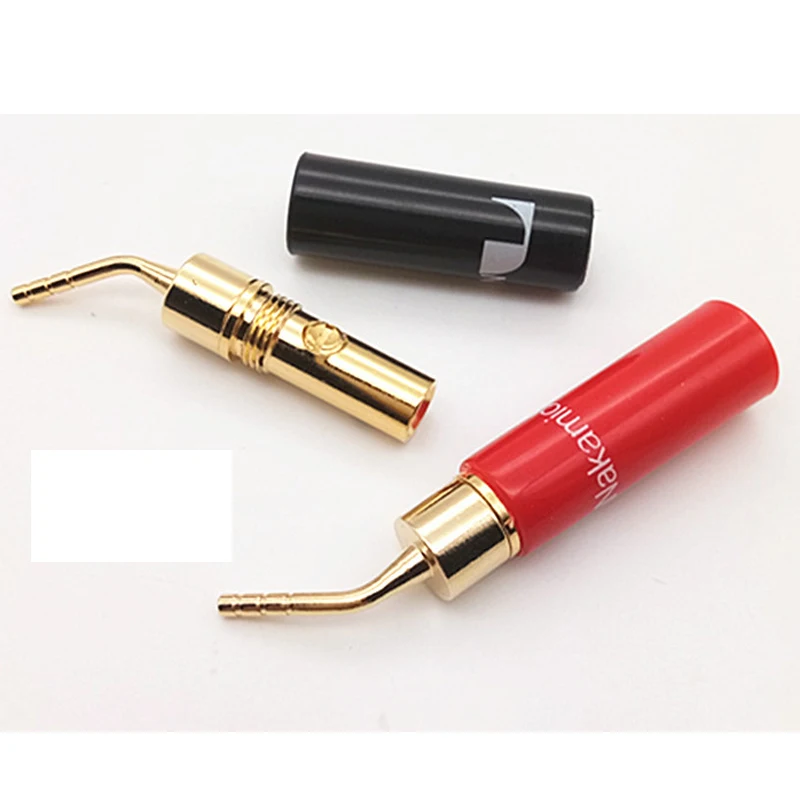 

Nakamichi 2mm Banana Plug Gold Plated Speaker Cable Pin Angel Wire Screws Lock Connector for Musical HiFi Audio