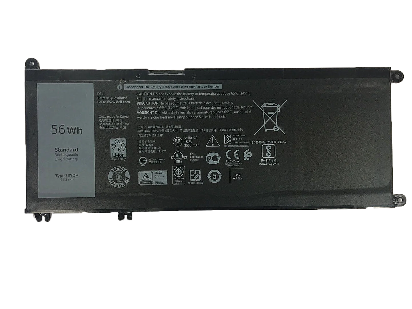 New Original batteryReplacement Laptop battery for Dell Inspiron 17 7778 7779 7773 15 7577 G3 3579 3779 P30E Series 33YDH |