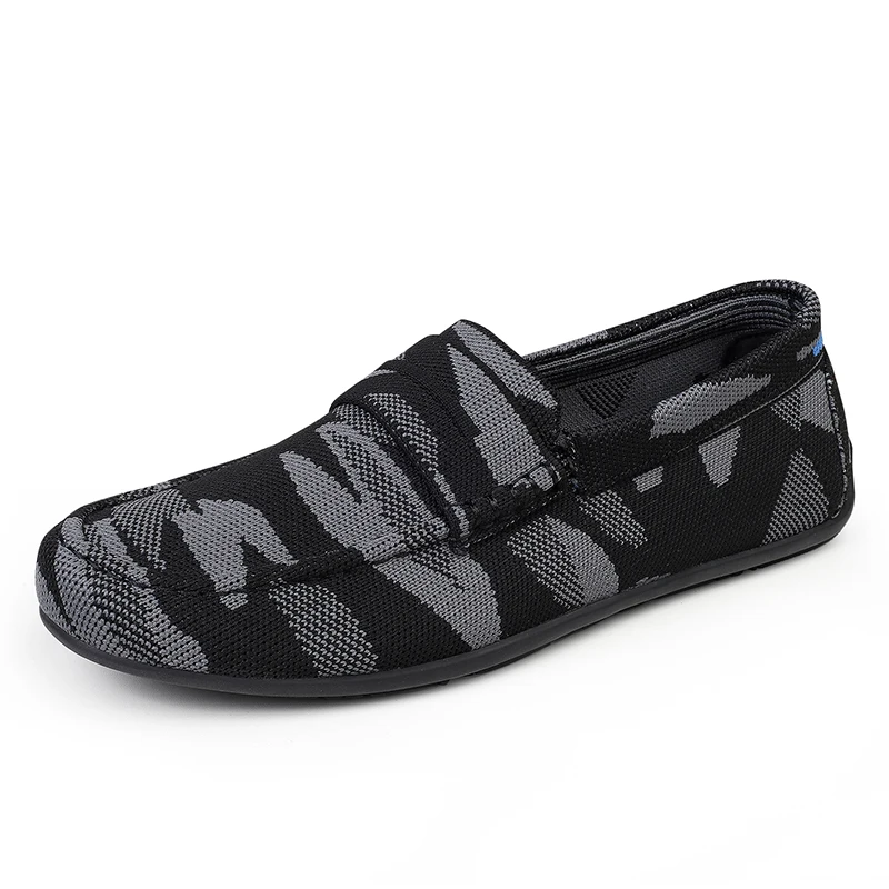 

2023 Spring New Mens Casual Light Weight Slip-on Canvas Shoes Men Loafer Shoes Mocasines Flats White Black Slip-On Big Size