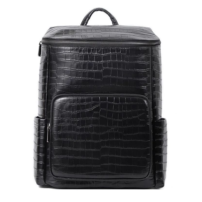 

New Cow Leather Laptop Bags Alligator Genuine Leather Men's Briefcase Brand Crocodile Pattern Men Travel Messenger Computer Bag