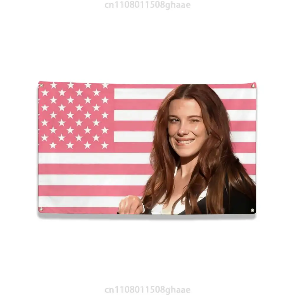 Фото Настенный баннер Millie Brown Stranger Flag для общежития, декоративный гобелен для создания атмосферы на открытом воздухе №5