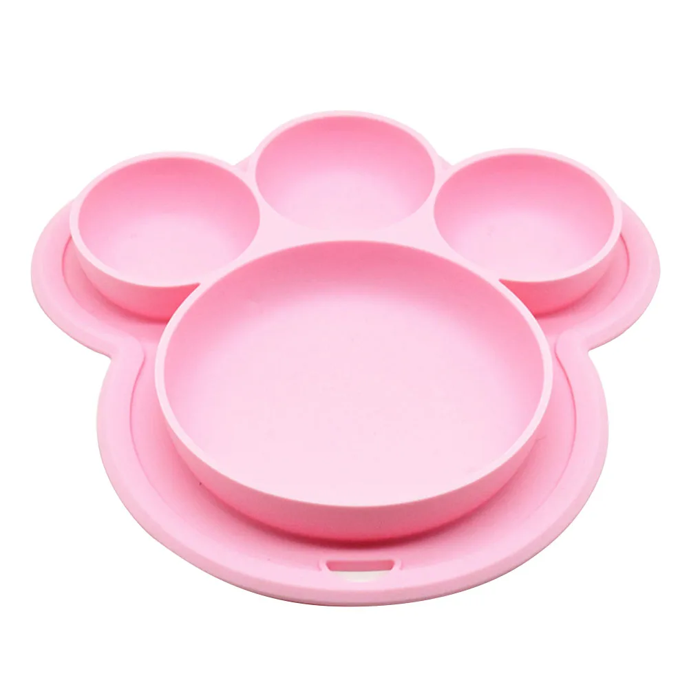 

Feeding Dinner Dish Training Toddler Children Baby Plate Tableware Food-grade Silicone Cartoon Kids Suction Bowls Home