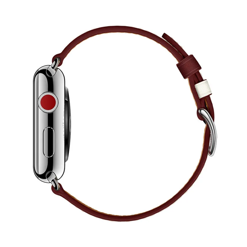 Premium Leather Strap For Apple Watch Band 49mm 45mm 41mm 44mm 42mm 40mm 38mm Breathable Bracelet iWatch Ultra 8 7 6 5 4 3 SE