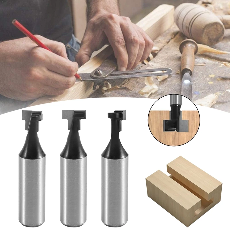 

Набор фрез, комплект из 3 Т-образных насадок для фрезерного станка, для деревообработки