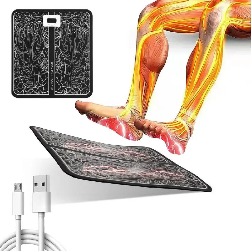 

Массажная подушка для ног EMS, подушка для ног с импульсной подошвой, микро-ток, USB, умный меридиан, портативный массажер