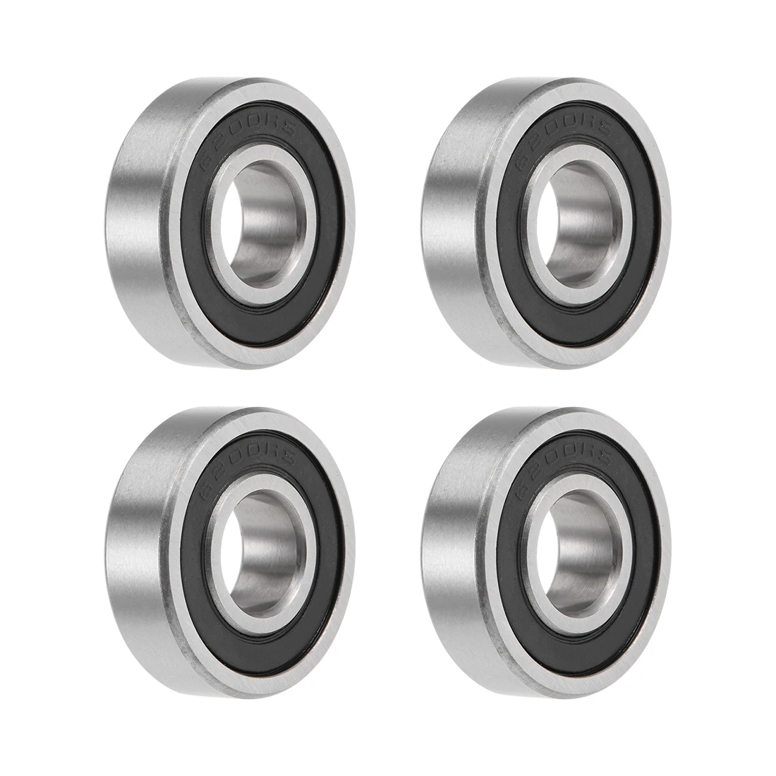 4pcs 6200/12-2RS Deep Groove Ball Bearings 12mm x 30mm x 9mm Double Sealed Chrome Steel P0(ABEC1)
