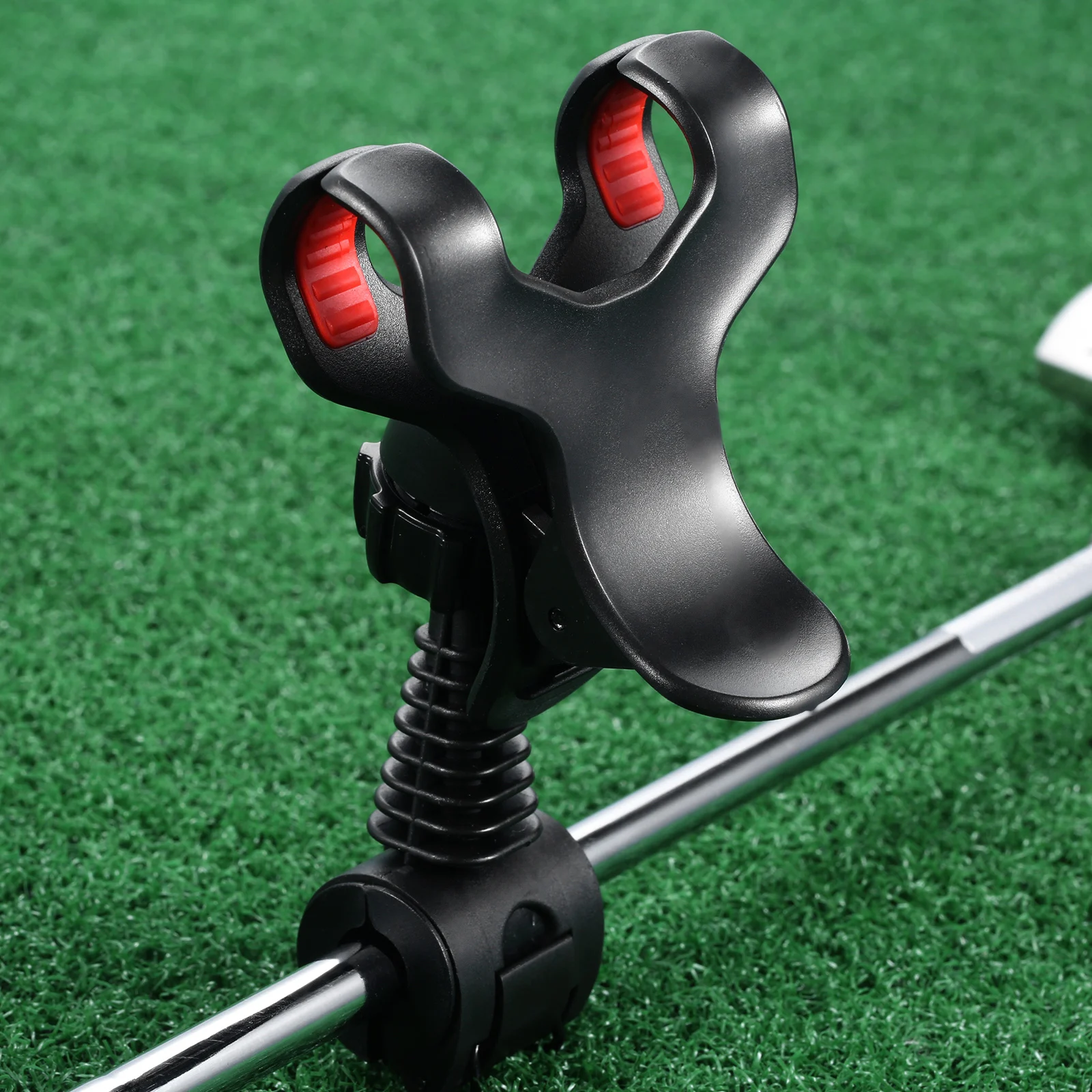 Club Mobile Phone Holder 360 Degrees Rotating Golf Swing Training Recording Aids Cellphone Clip Mount Holder Black