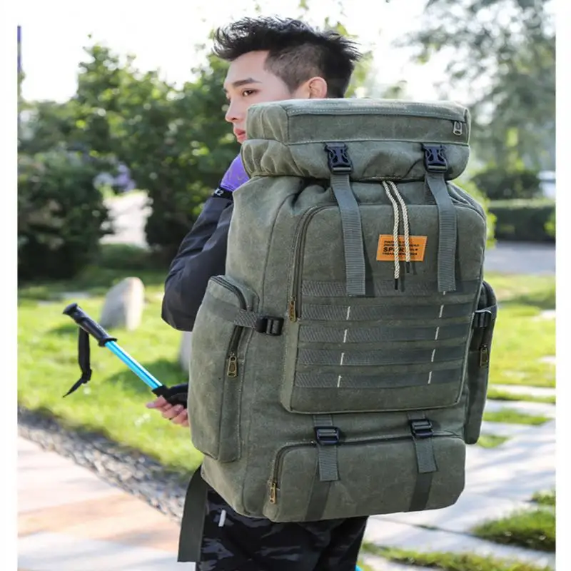 

75L Large Capacity Bags Waterproof Wear-resistant Military Tactical Backpack Outdoor Camping Hiking Mountaineering Trekking Bag