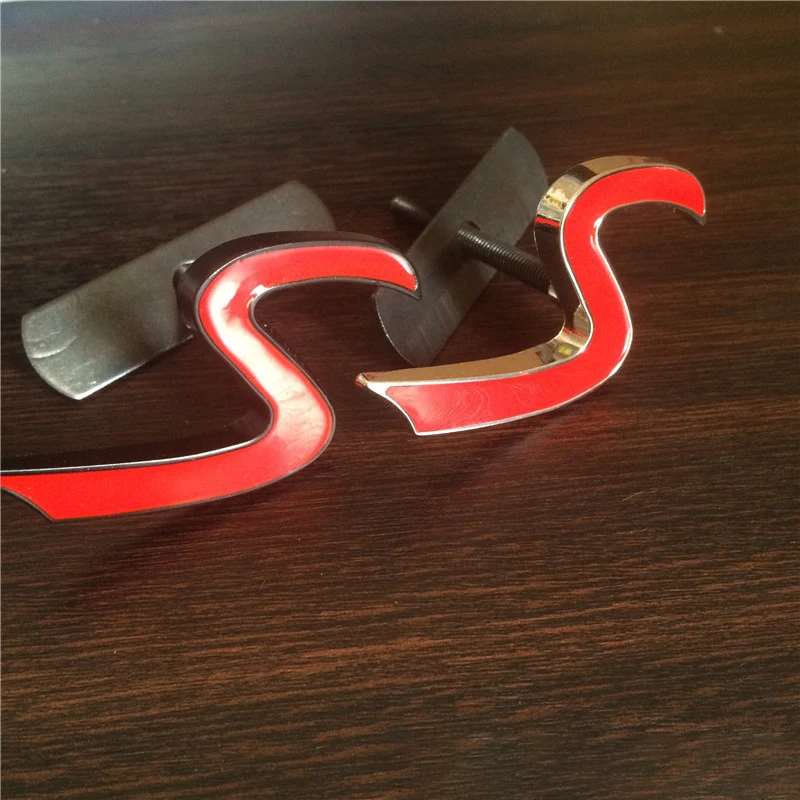 

Car 3D S Letters Emblem Stickers Grille Badge For Mini Cooper S R50 R53 R55 R56 R60 R61 F54 F55 F56 F60 Countryman Accessories