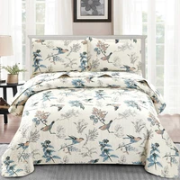 bedspread set jacquard birds floral quilts coverlet set king with queen pillow shamslightweight bedspreads