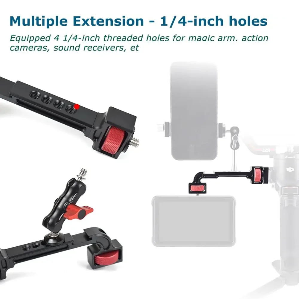 Кронштейн-удлинитель для стабилизаторов DJI Ronin S, SC, RS2, RSC2, RS3, RS4 и Zhiyun WEEBILL, крепление для мониторадисплея (art.: 3920d8a20b8d7) - 3920d8a20b8d7
