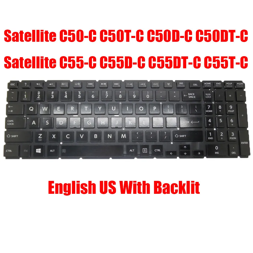 Клавиатура для ноутбука с английской раскладкой Toshiba спутниковой раскладки