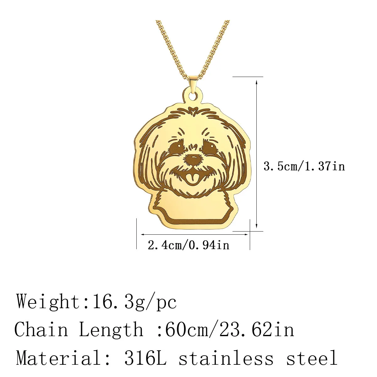 Изготовленное на заказ ювелирное изделие из нержавеющей стали брикет собаки