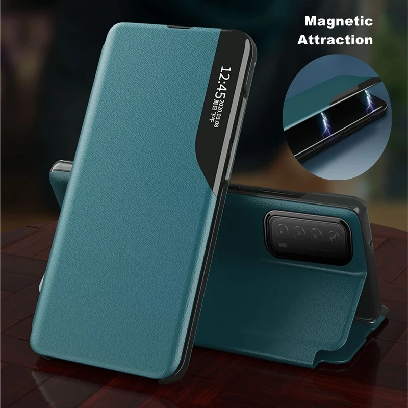 

Window View Filp Case For Leather Smart Flip Magnet Case For Xiaomi Redmi Note 11 8 2021 9S 9 Pro 8T 10 Magnetic Holder Flip on