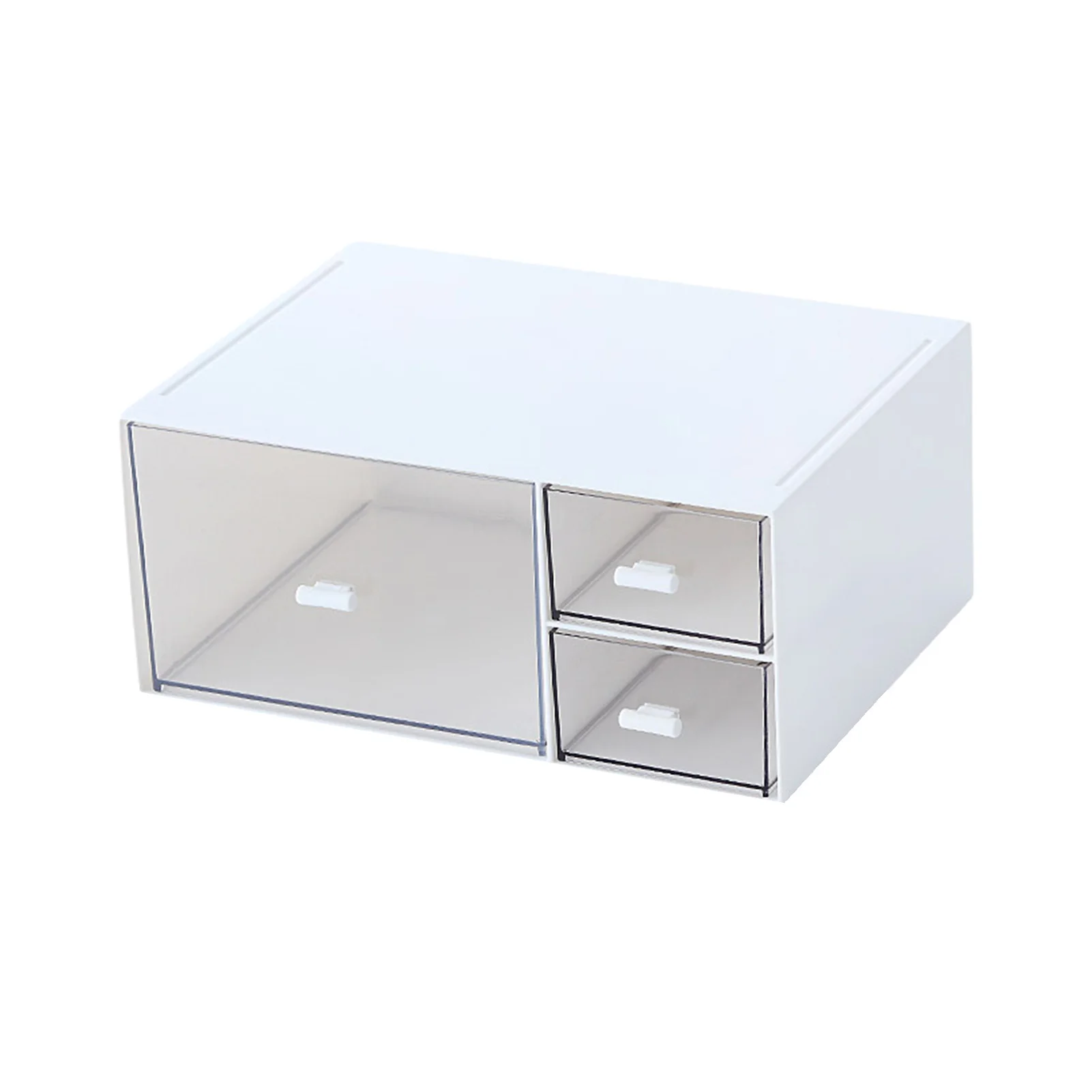 

With 3 Drawers Storage Bins Desk Stationery Organizer Bathroom Counter Kitchen Plastic Dresser Multipurpose Stackable Cabinets