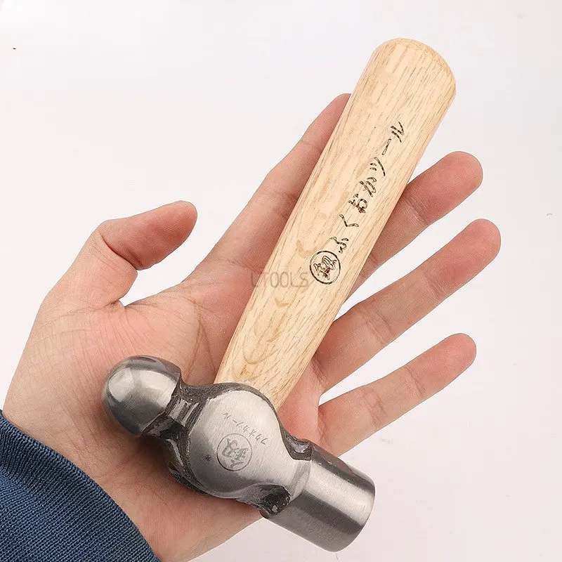 

Wooden Handle Mini Round Head Hammer Woodworking Household Installation Walnut Hammer High Carbon Steel Hardware Hand Tool