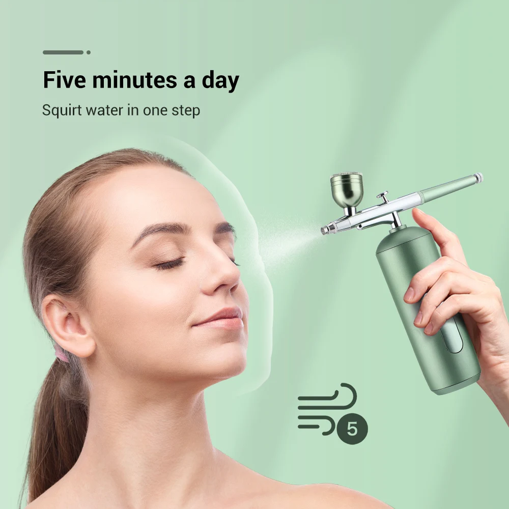 

Oxygen Injection Facial Moisturizing Skin Care Airbrush Spray USB Charging Air-Brush Paint Gun For Nail Art Tattoo Craft Cake