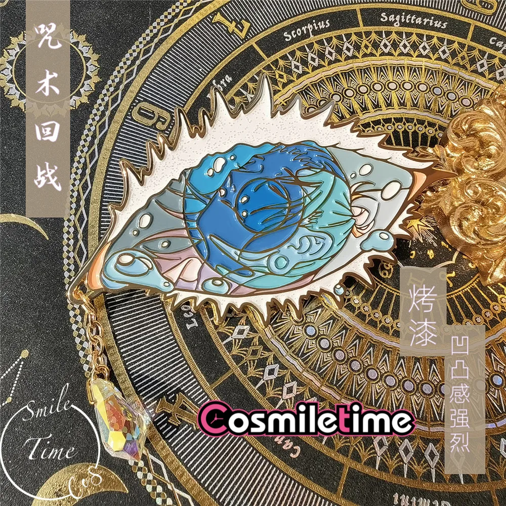 

Cosmiletime In Stock Jujutsu Kaisen Gojo Satoru Eye Blue Eye Metal Badge Brooch Bedge Pin Lovely Cute Toy For Kids Gift Cosplay
