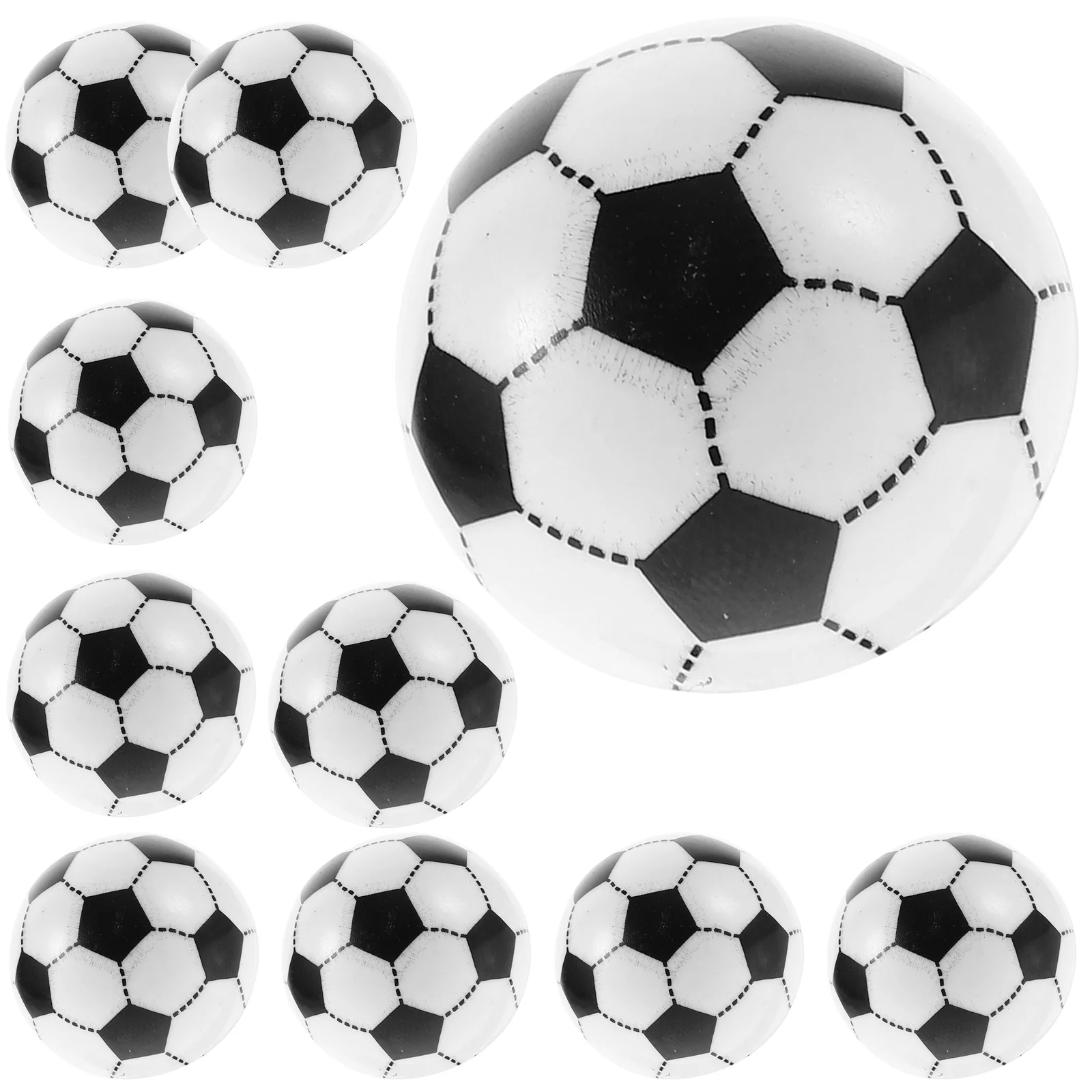 

10 Pcs Small Ball Foosball Game Supplies Table Football Accessories Soccer Replaceable Balls Footballs Desk