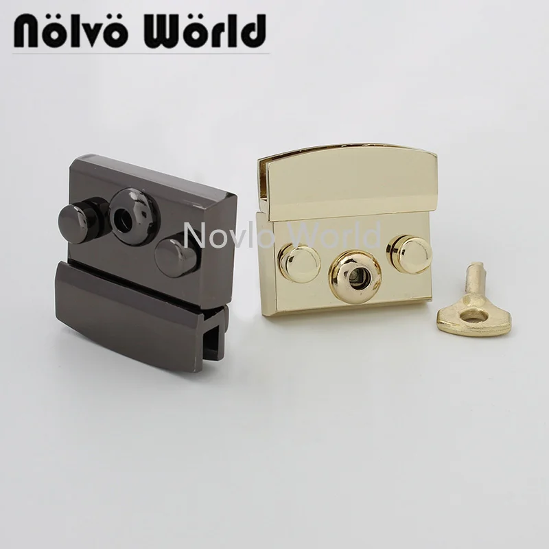 

Nolvo World 2-10 Pieces 35x33mm 50x50mm 3 Colors Key Twist Bag Locks Snap Metal Lock Handbag Shoulder Bags Accessory Lock Stock