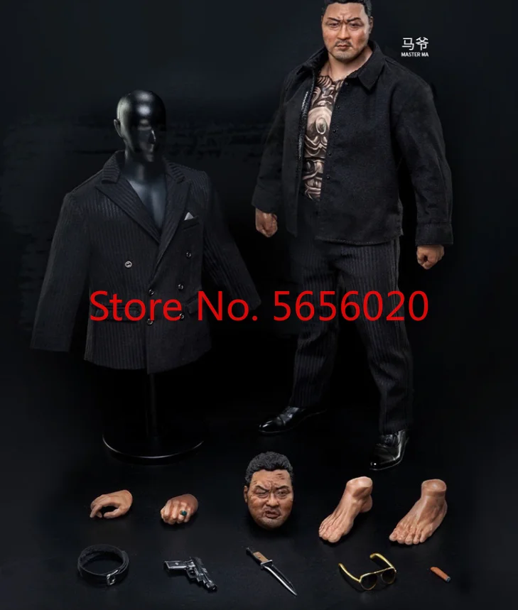 

Moz Studio Msaf002 1/6 Tong-Seok Ma Korean Action Movie Affectionate Gangster Brother Gentleman Suit Head Sculpture Clothes Suit