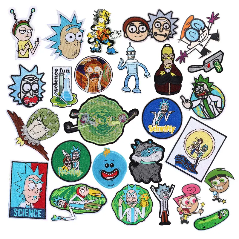 

Anime Peripherals Cartoon Patch Embroidery Applique Iron Patch Design DIY Sewing Clothes Badge Sticker Anime Patches Logo