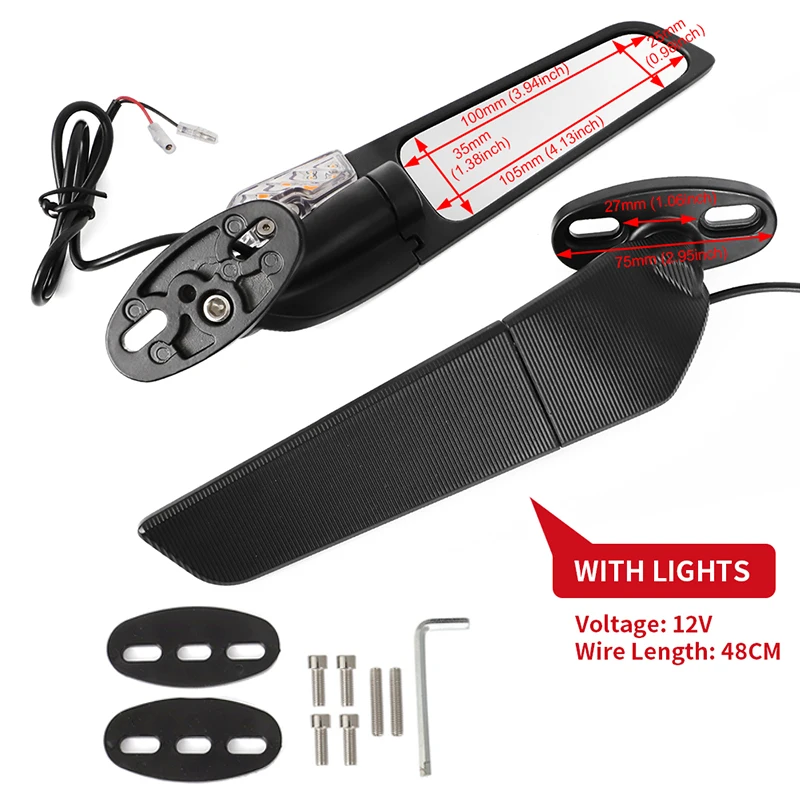 

Для Suzuki GSXR 600 750 1000 R GSX1300R GSX650F GSX-R зеркало мотоцикла модифицированное ветрокрыло регулируемые вращающиеся зеркала заднего вида