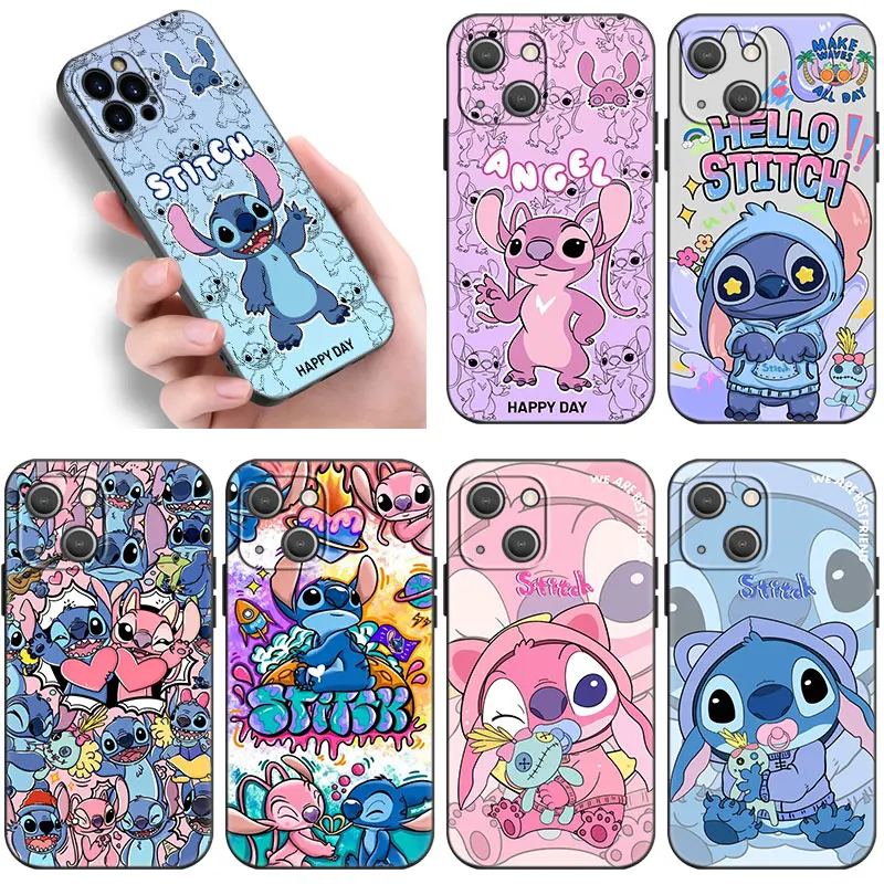 Милый чехол для телефона с изображением Лило Стича ангела Apple iPhone 16 15 Pro Max 14 13 12 Mini