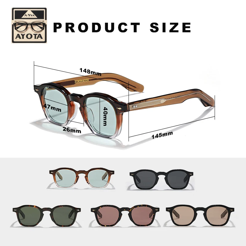 Новые ретро ацетатные солнцезащитные очки мужские дизайнерские брендовые