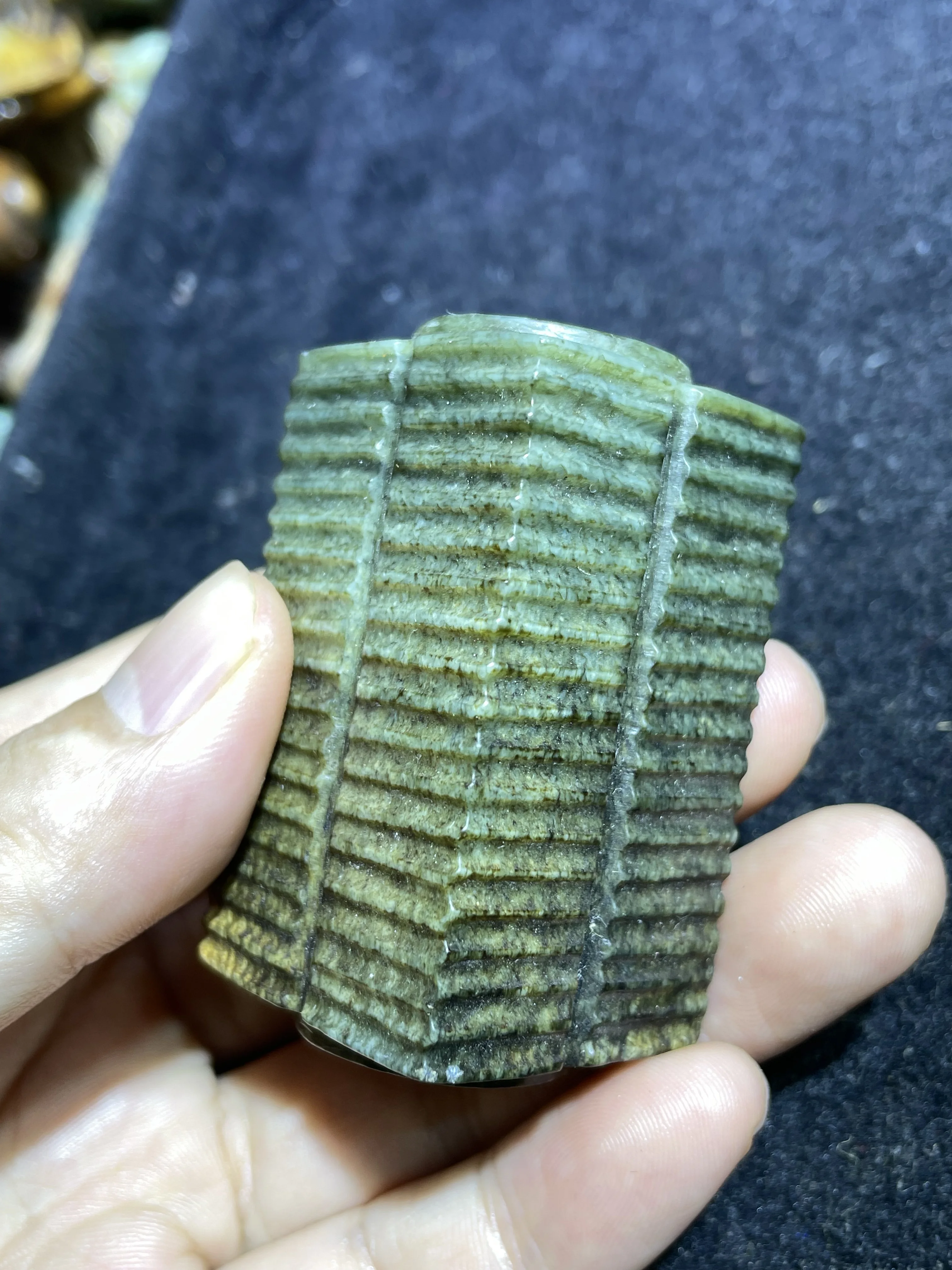 Цельный китайский винтажный Хэтянь нефритовый соединитель Fortune Cong Zong Totem Fengshui