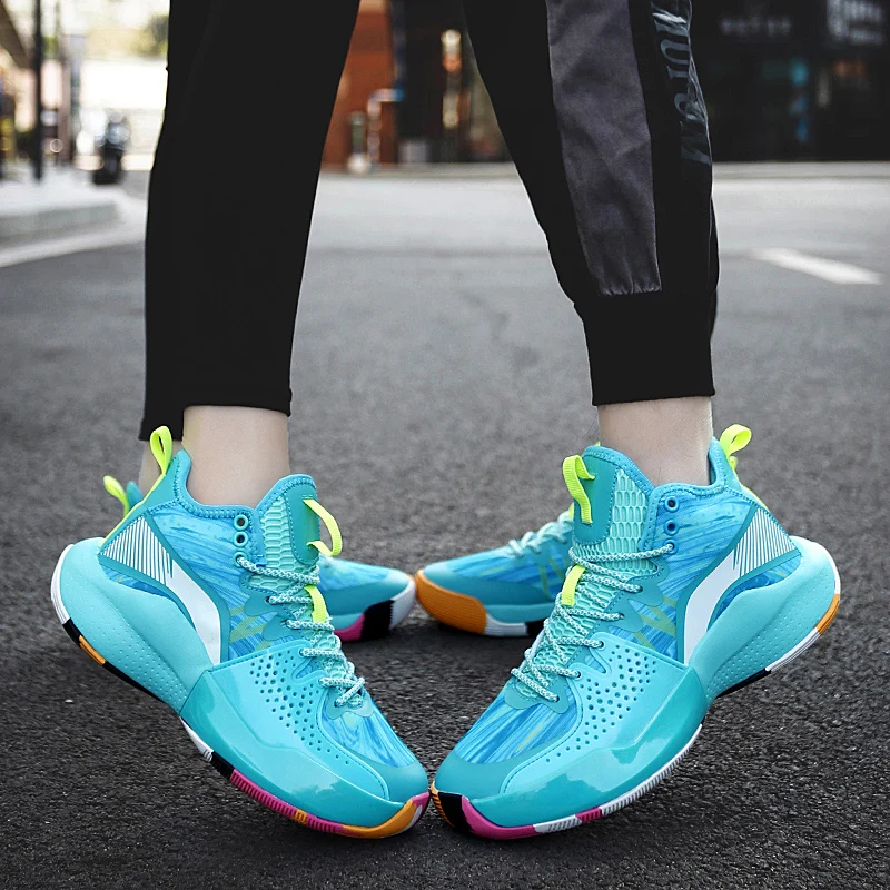 2022 New Designer Basketball Shoes Thick Sole Non-slip Men's Basketball Sneakers High quality Breathable Women's Sports Shoes