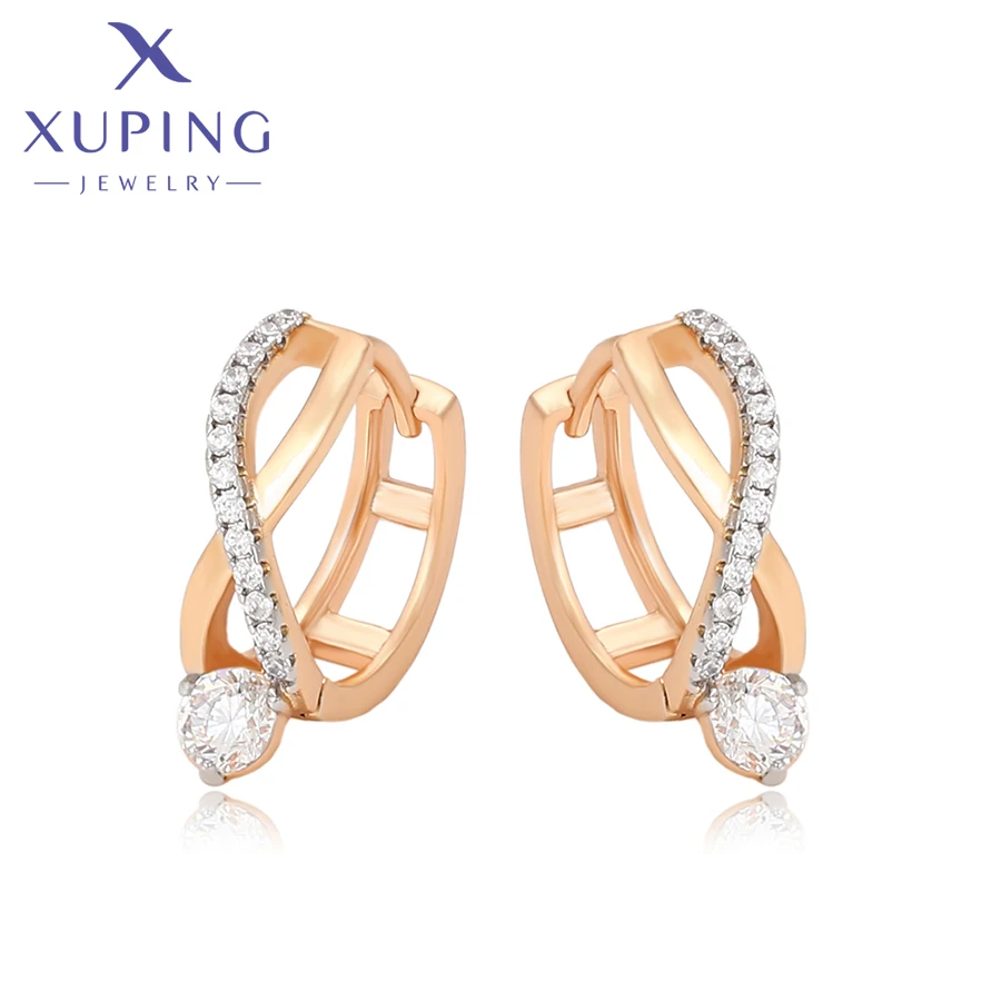 

Xuping Jewelry New Arrival Style Elegant Gold Color Hoop Earrings for Women Birthday Girl A00896551