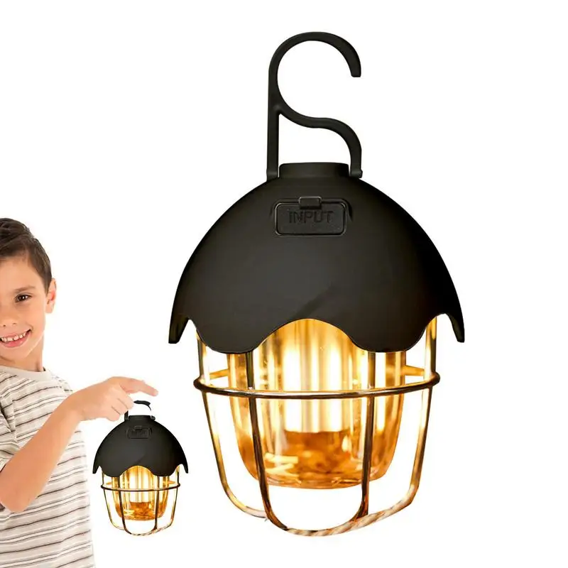 

Фонарь в стиле ретро, Металлическая лампа для кемпинга, винтажная лампа с регулируемой яркостью, внешнее освещение для отключения питания