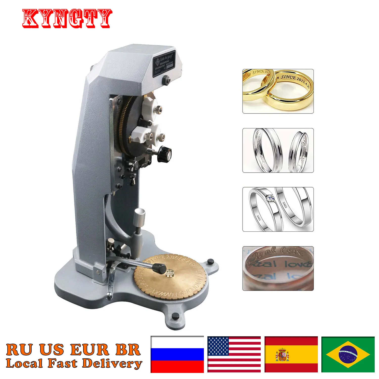 

Super Manual Metal Inside Ring Engraver Cutter Making Tool Marking on Ring Letters Number Jewerly Engraving Machine