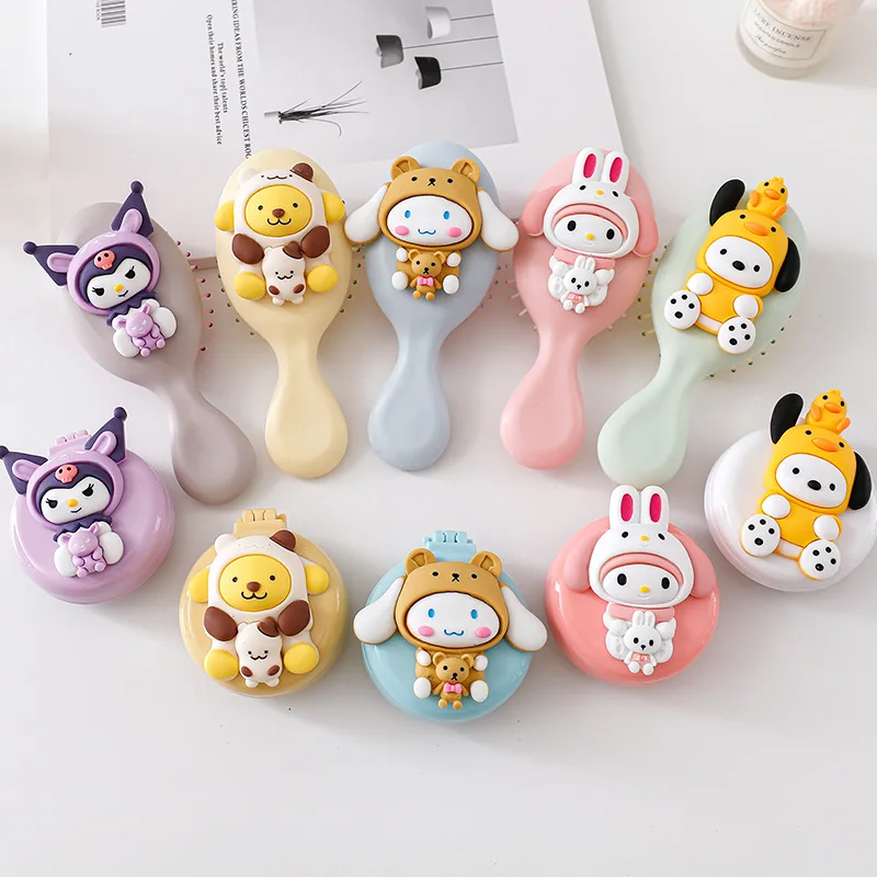 

Sanrio My Melody Air Bag Comb Kromi Hair Comb Portable Cartoon Kawaii Cute Mini Scalp Massage Air Cushion Combs Girl Gifts