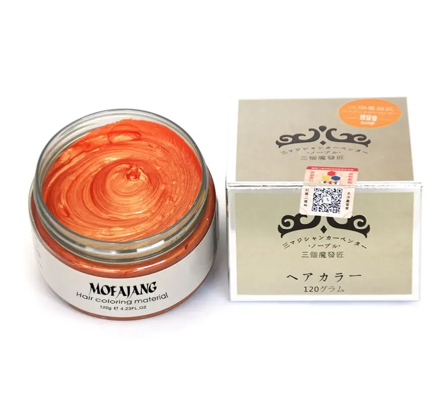

Color Hair Wax Dye Styling Pomade Black Gold Disposable Natural Hair Strong Gel Cream Hair Dye for Women Men