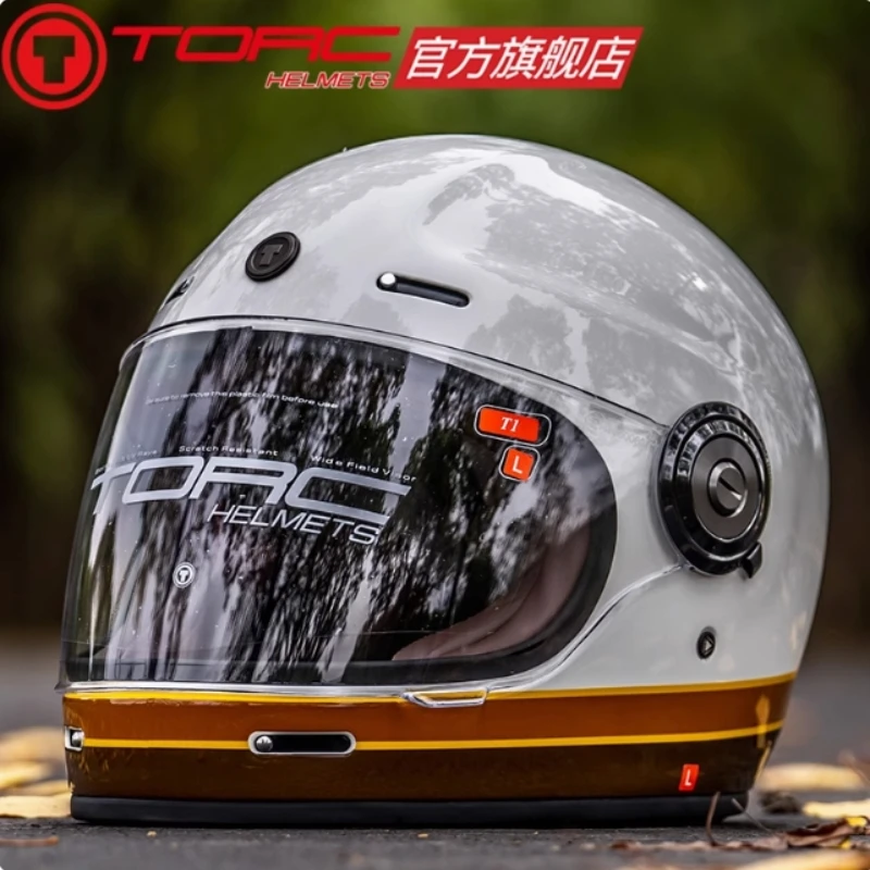 

Винтажный мотоциклетный шлем TORC T1, мужские мотоциклетные шлемы для езды на мотоцикле, мотоциклетные шлемы на все лицо, классный локомотивный шлем для езды на мотоцикле