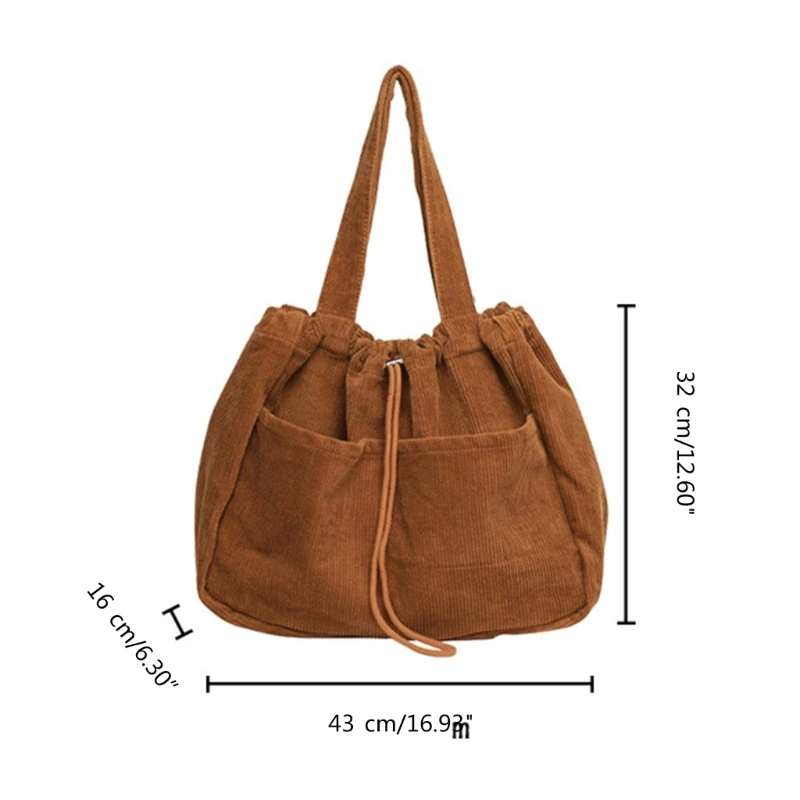 Вельветовая сумка в японском стиле мягкая и универсальная идеально подходит для