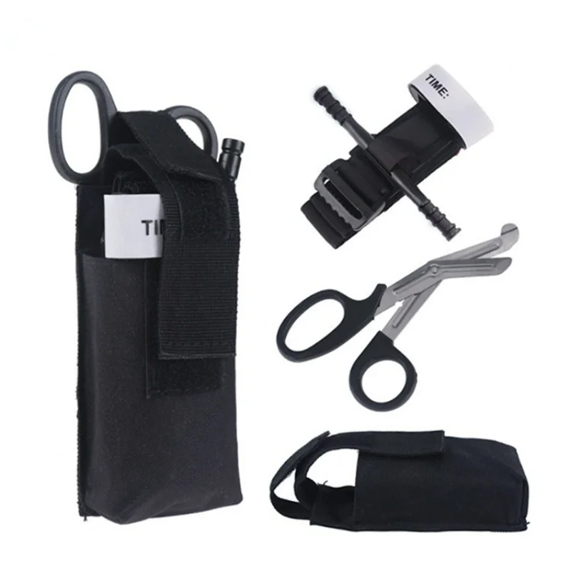 

Medical Tourniquet Survival Tactical Combat Military CAT Belt Bandage Scissor First Aid Buckle for Outdoor Exploration Emergency