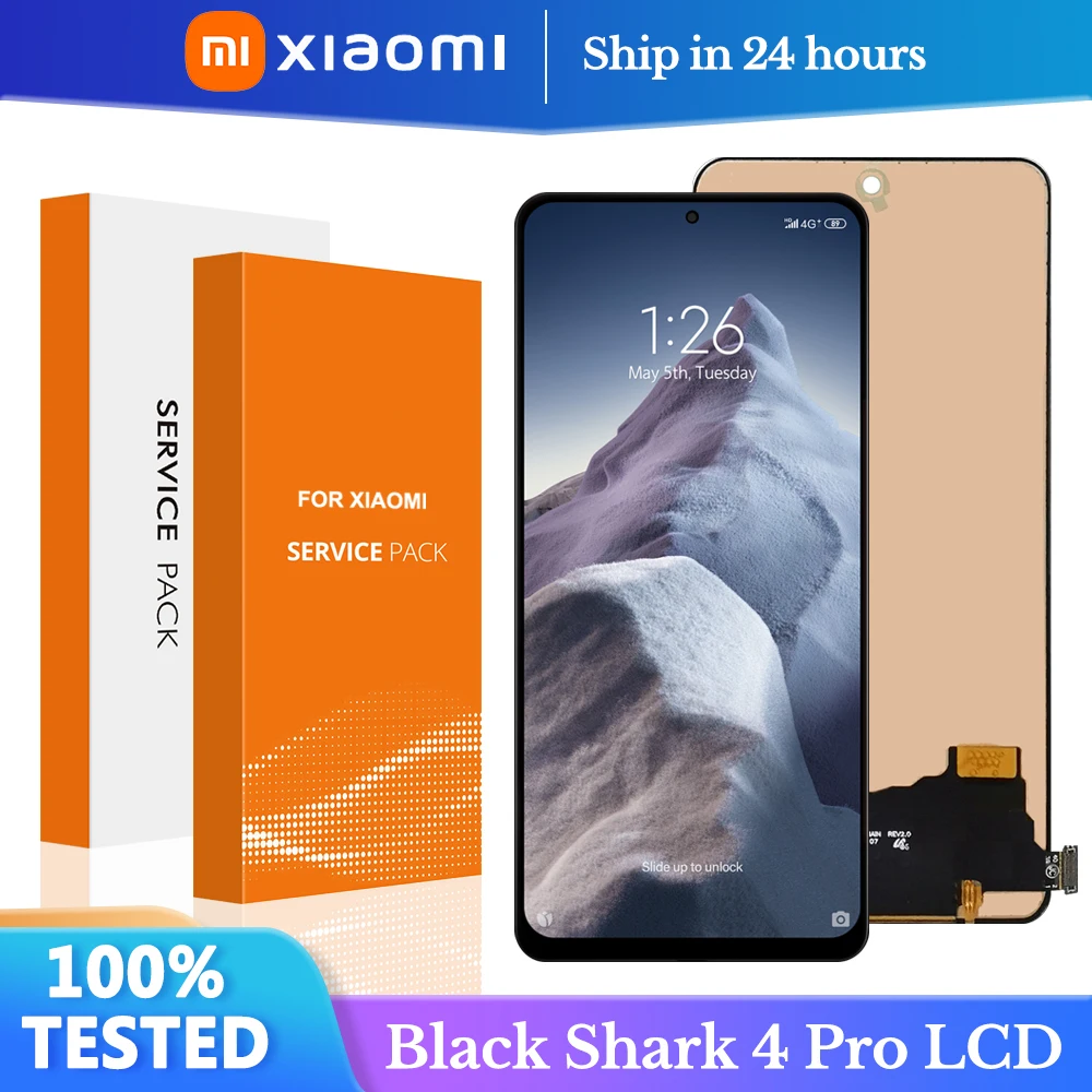 Pantalla táctil LCD para móvil, digitalizador con marco, para Xiaomi Black Shark 4, Shark PRS-H0/A0, 100% probado