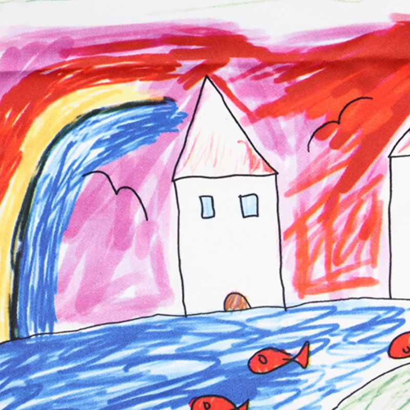 Ткань для платья с принтом из мультфильма граффити модная одежда родителей и