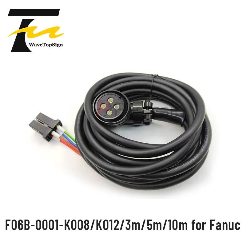 Кабель питания для серводвигателя WaveTopSign, фотосессия 3 м, 5 м, 8 м, 10 м для Fanuc